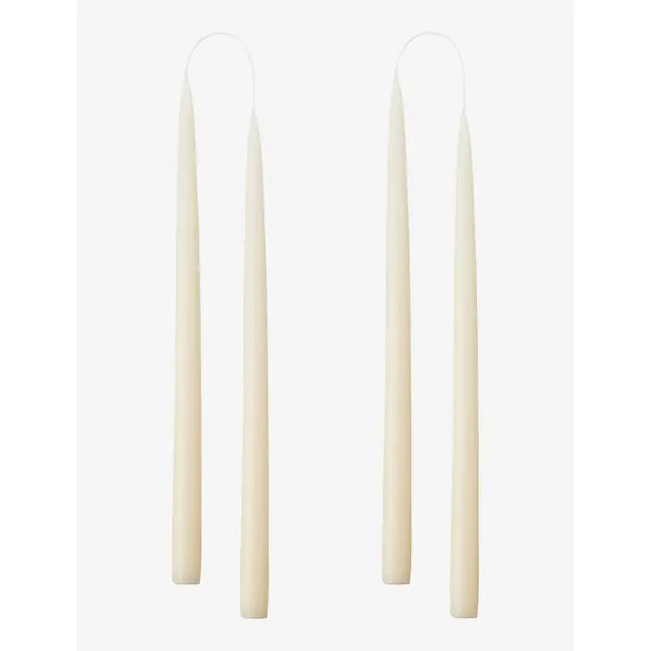 Off White Danish Taper Candle Set of 2
