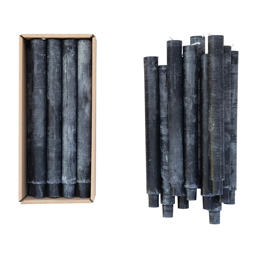 Black Taper Candle Set of 2