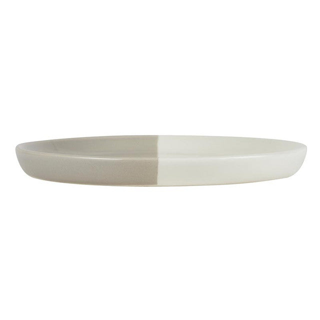 Warm Grey Ceramic Dip Plate