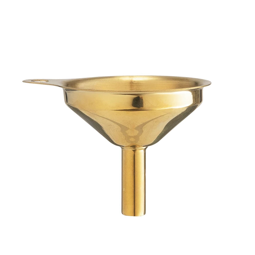 Gold Finish Stainless Steel Funnel