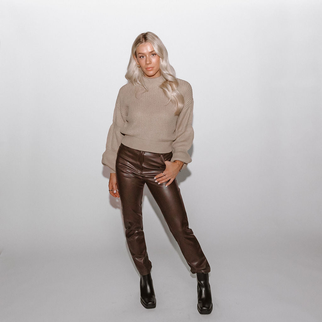 Kennedy Vegan Leather Five Pocket Trousers