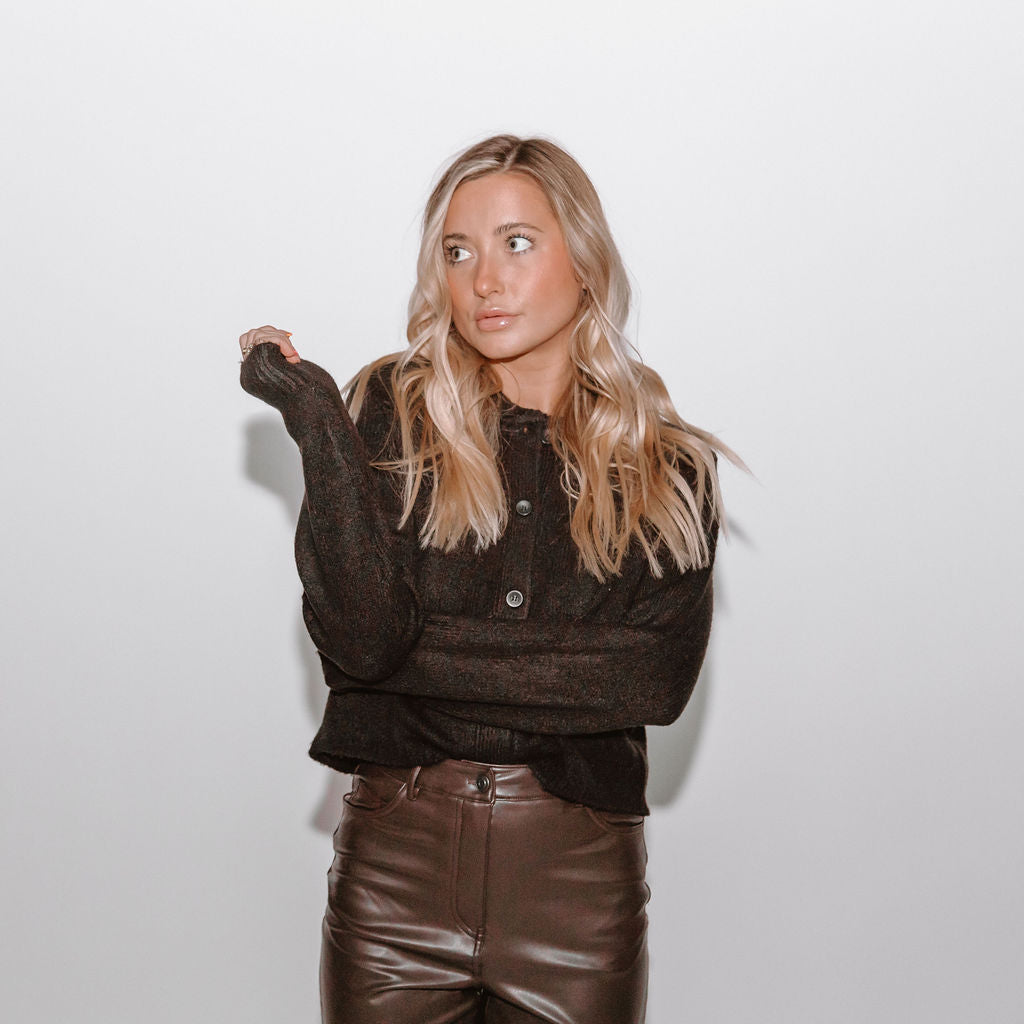 Kennedy Vegan Leather Five Pocket Trousers