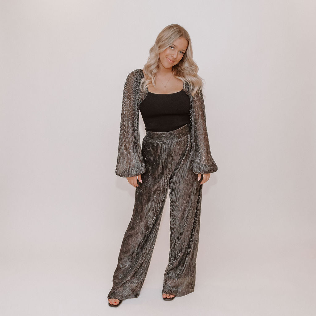 Nellie Relaxed Metallic Pant