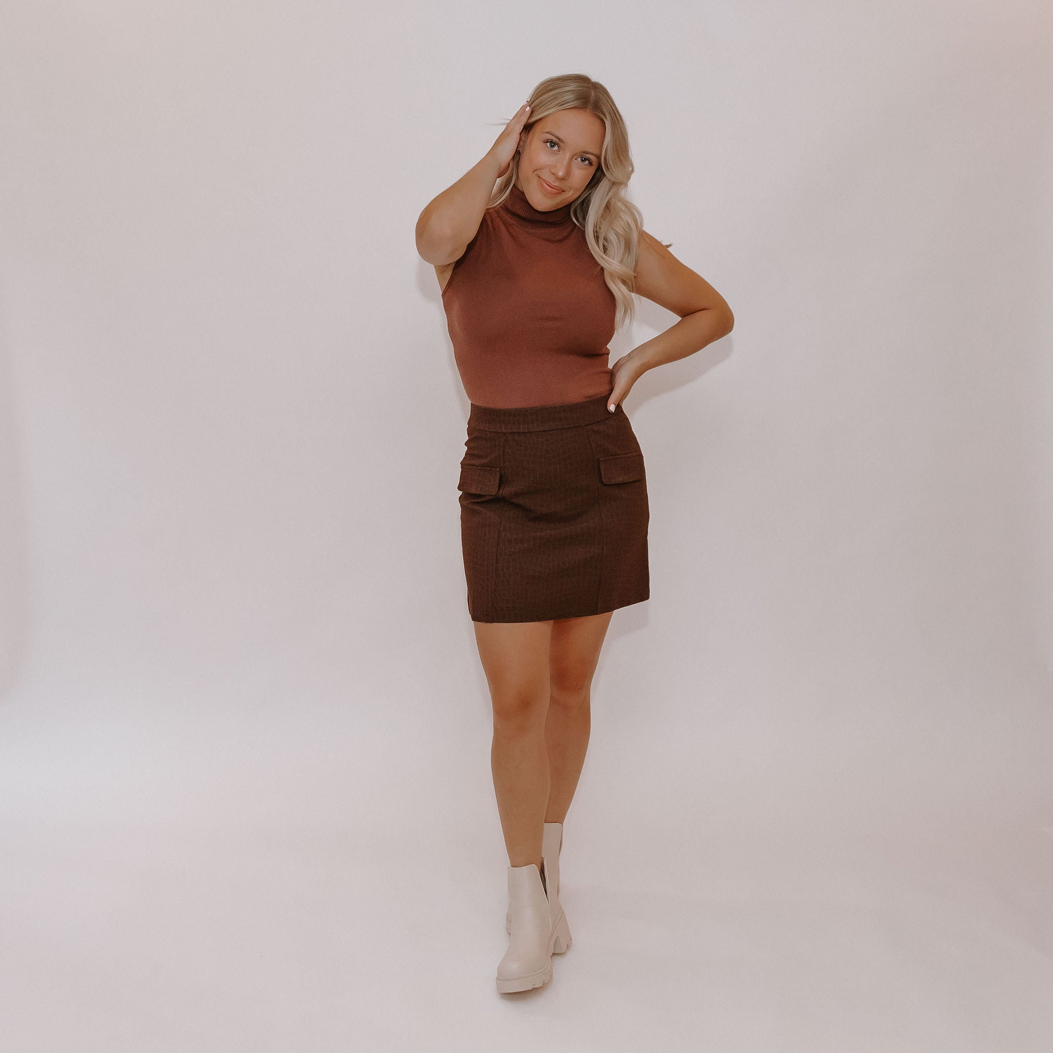 Madison Matte Vegan Mini Skirt