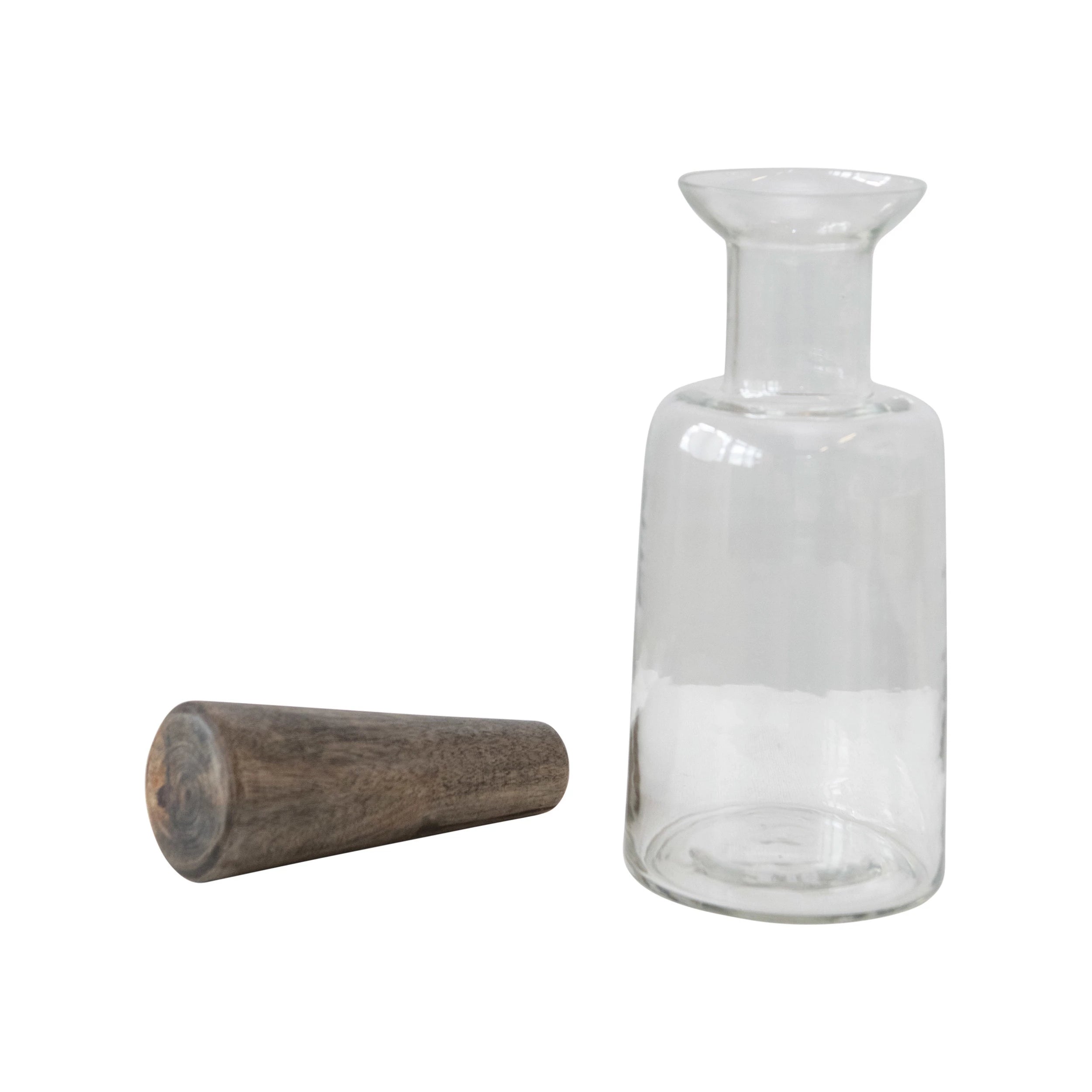 32oz Glass Decanter with Mango Wood Stopper