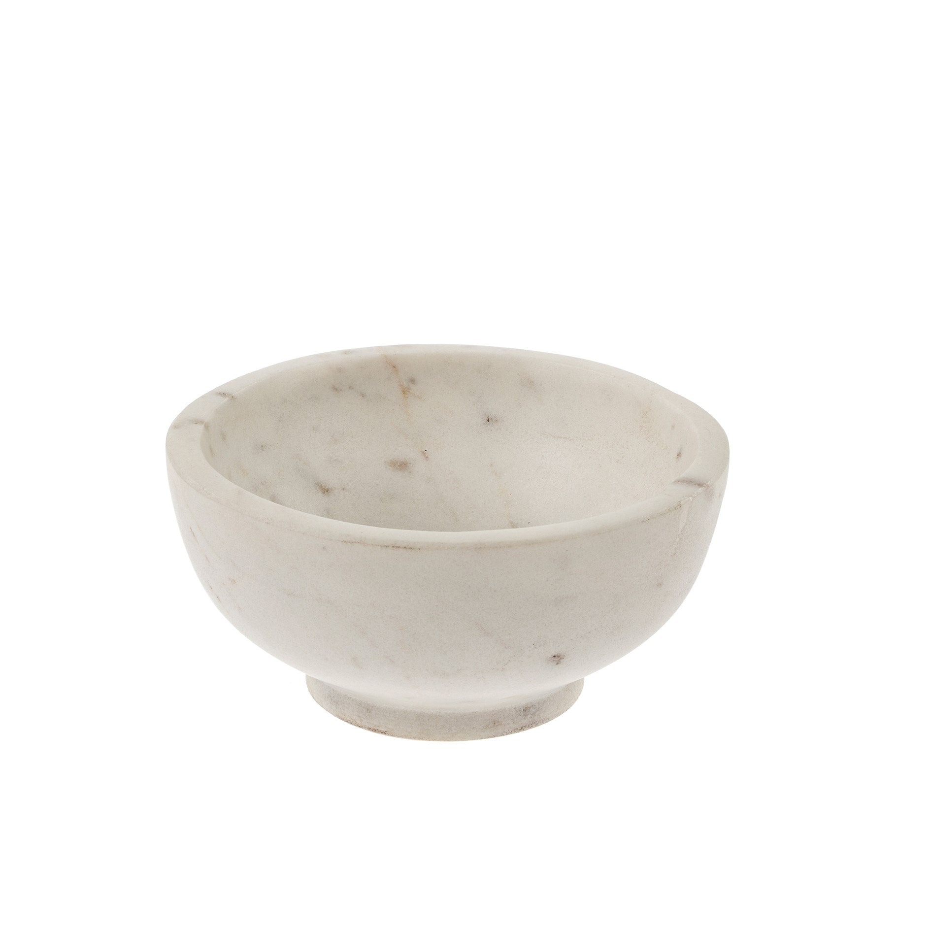 Small Corbier White Marble Bowl