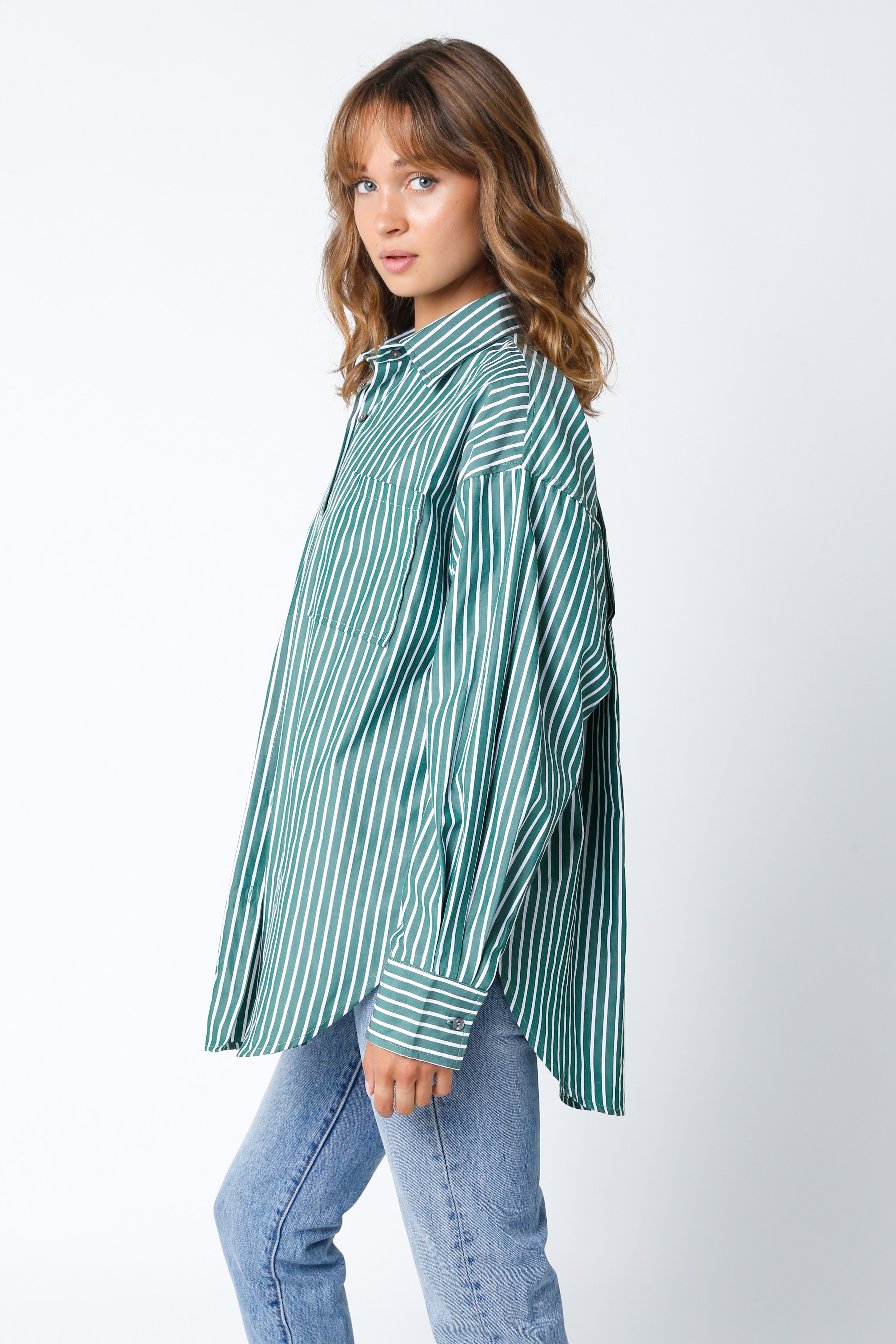 Dolly Striped Button Up