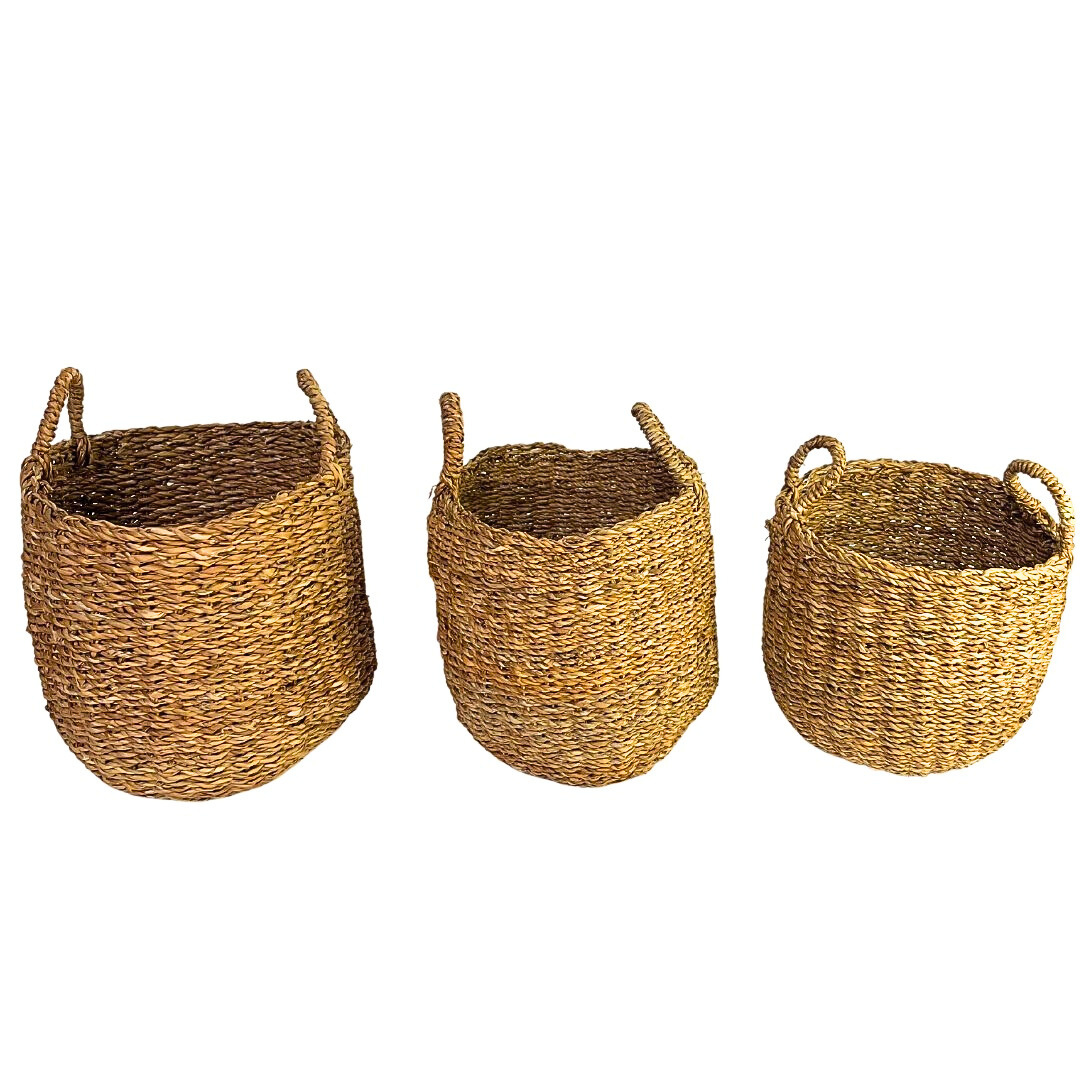 Seagrass Cylinder Basket / Small