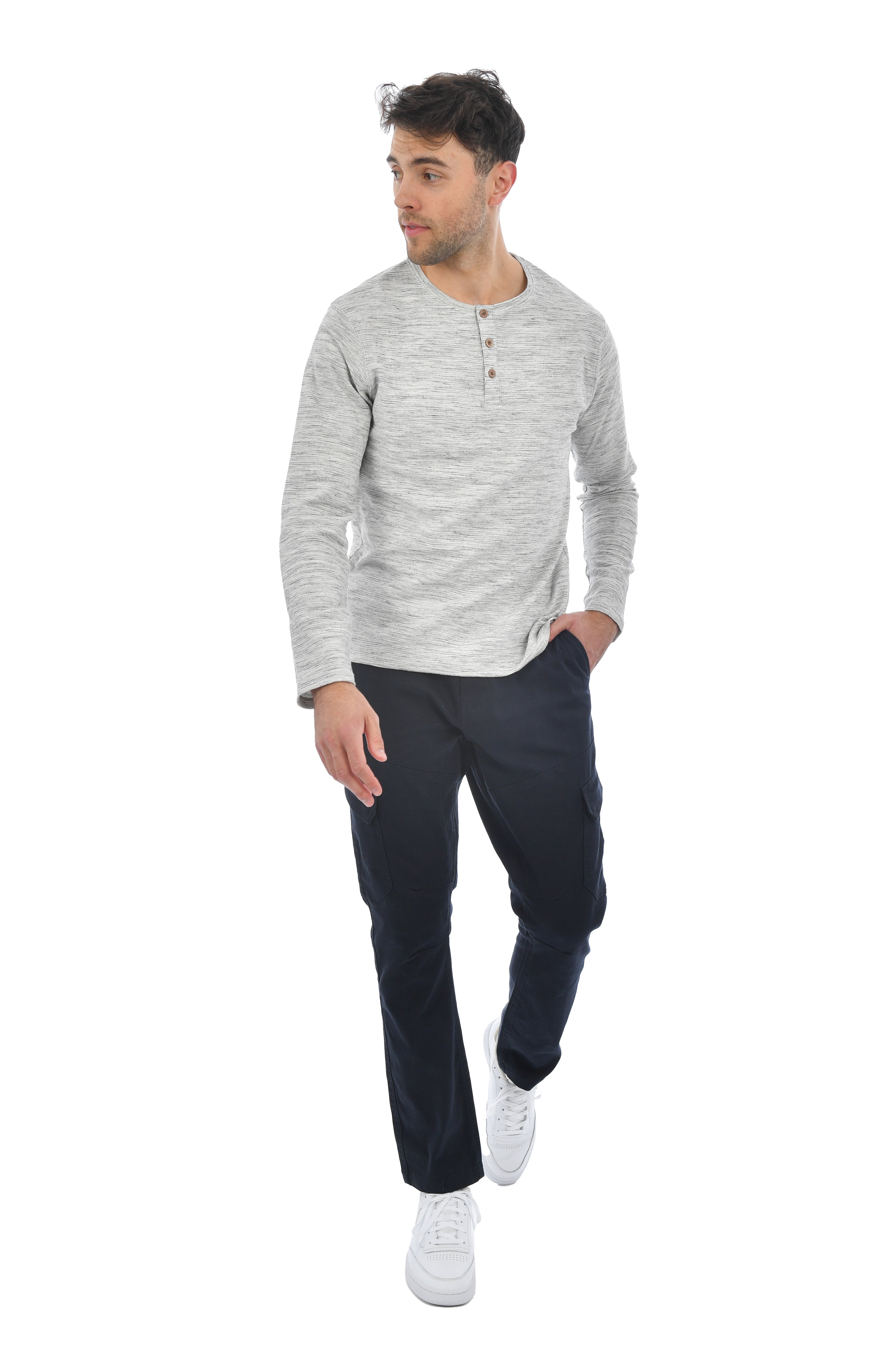 Gabe Ribbed Button Up Henley
