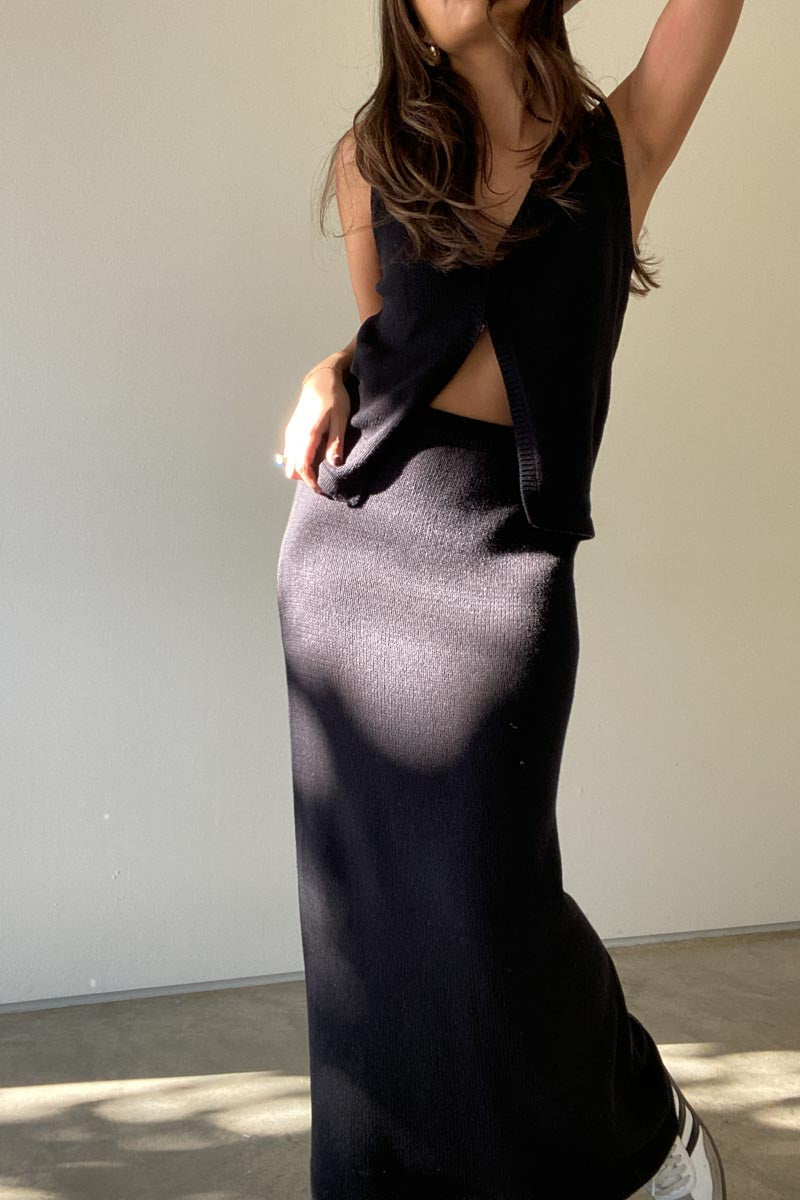 Karna Knit Set- Top + Skirt