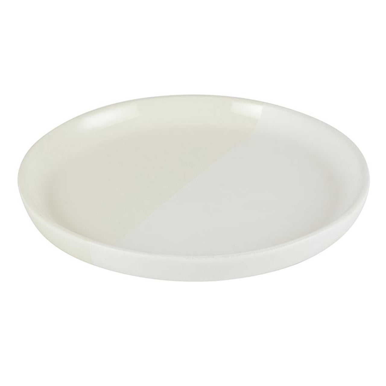Off White Ceramic Dip Plate