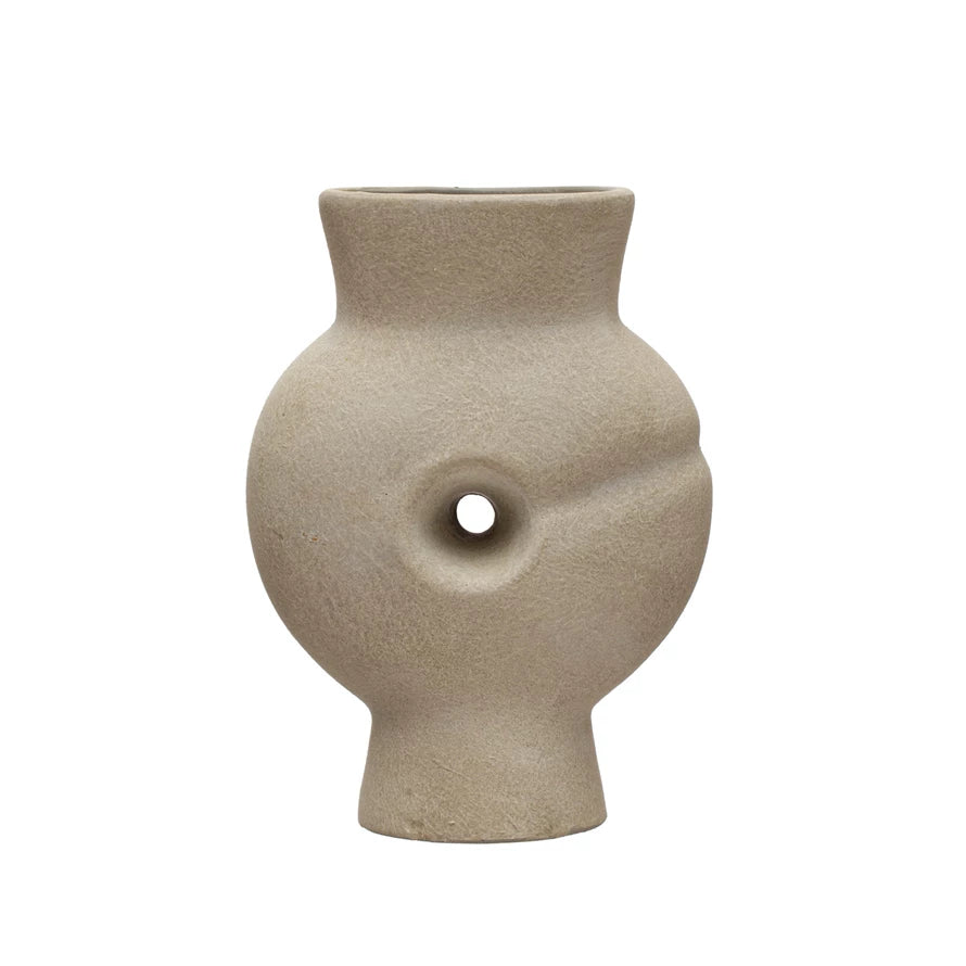 Sand Finish  Terra-cotta Sculptural Vase