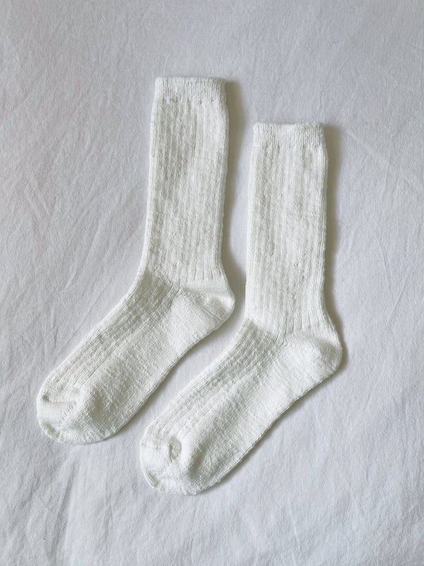 Cottage Socks / White Linen