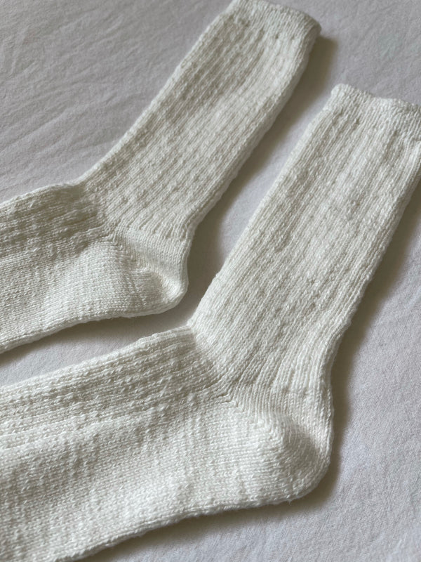 Cottage Socks / White Linen