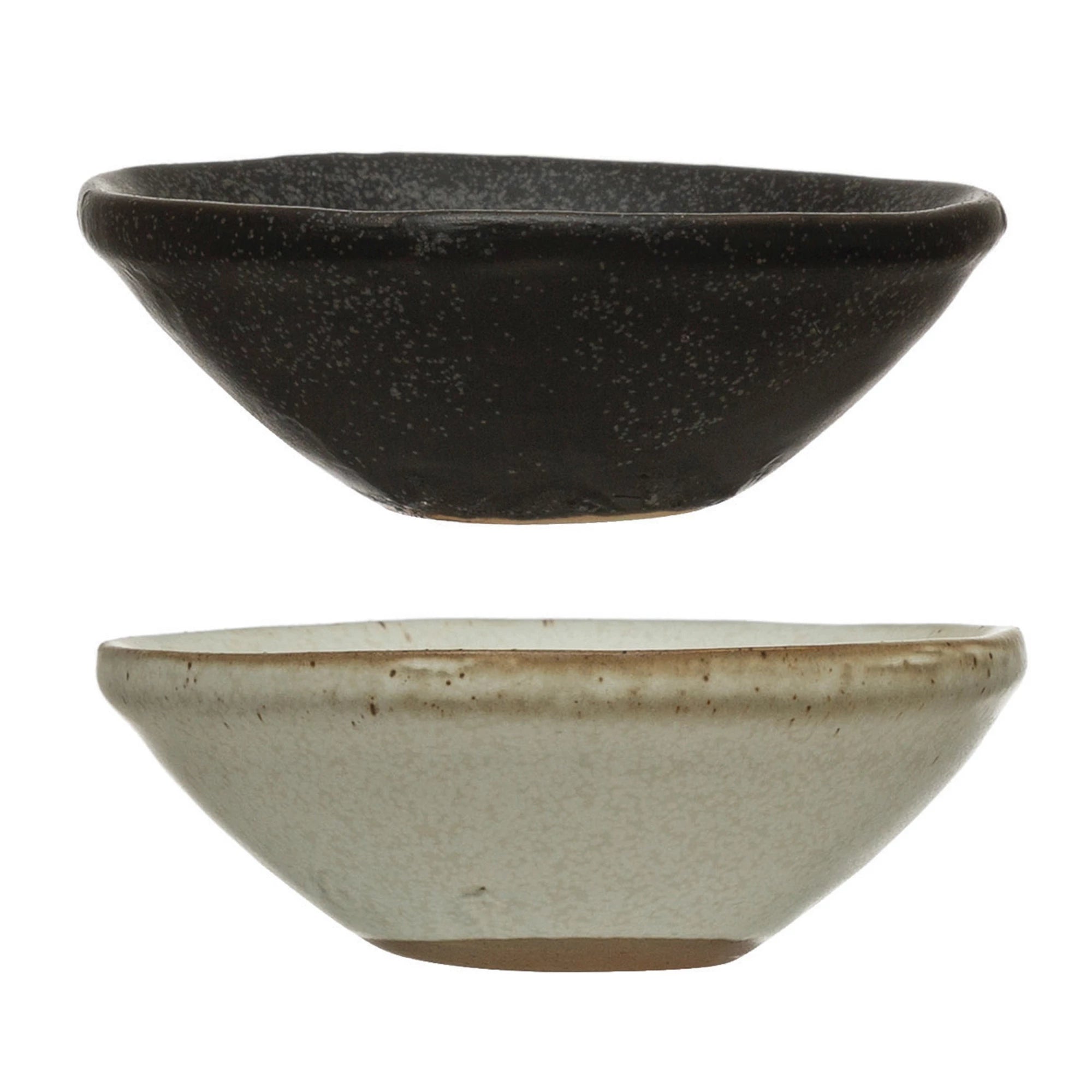 Black Round Stoneware Bowl