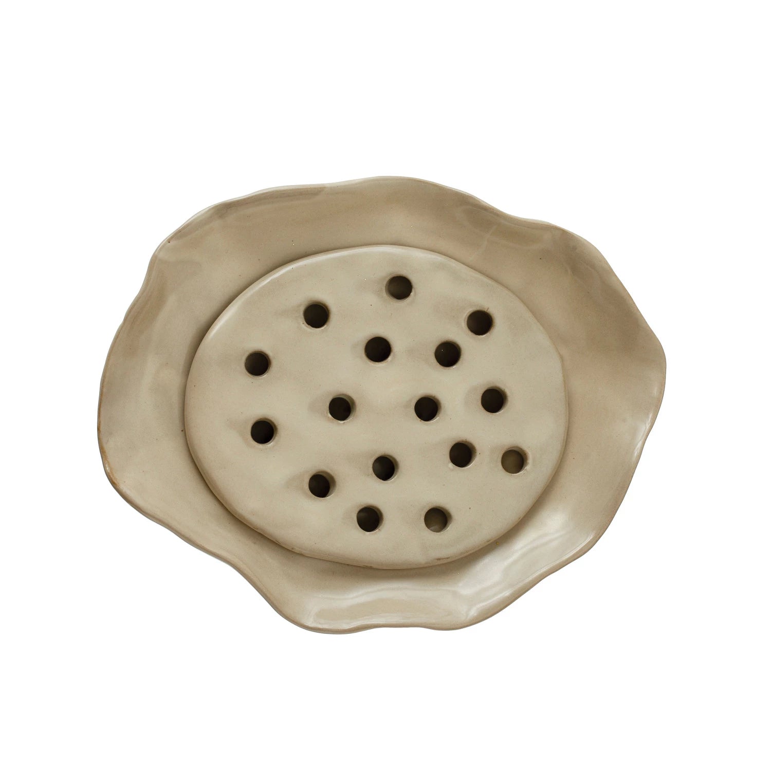 Stoneware Soap Dish + Removable Tray