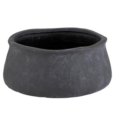 Matte Black Round Vase