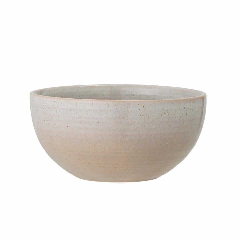 Beige Stoneware Soup Bowl