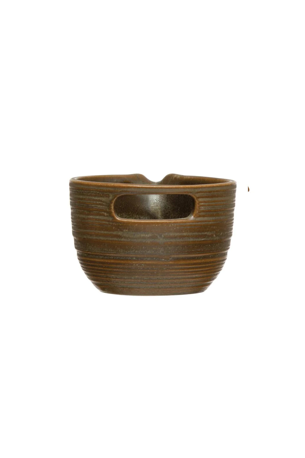 Stoneware Bowl with Handle + Spout