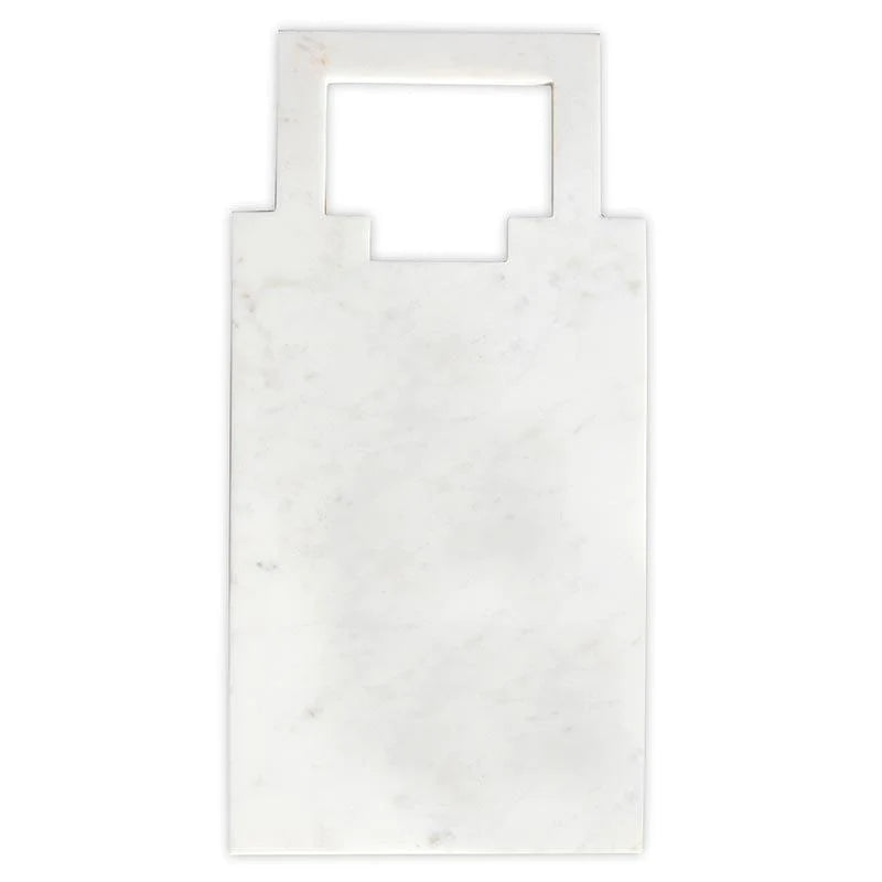 White Marble Board with Square Handle